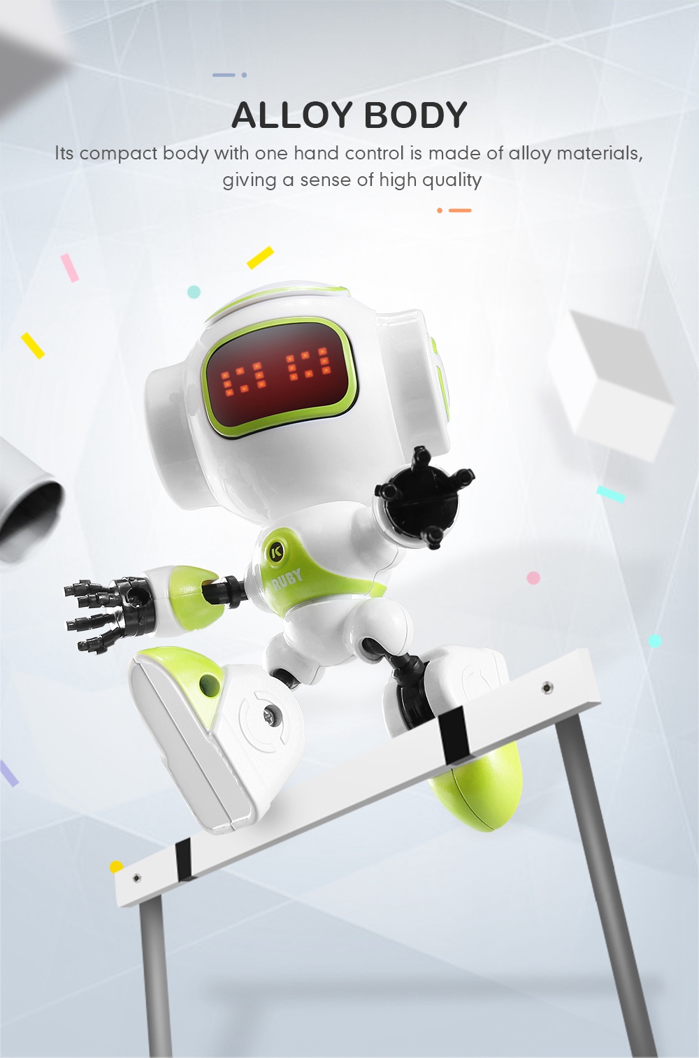 JJRC R8 LUKE Intelligent Robot Touch Response Alloy Body DIY Gesture RTR - Random Color