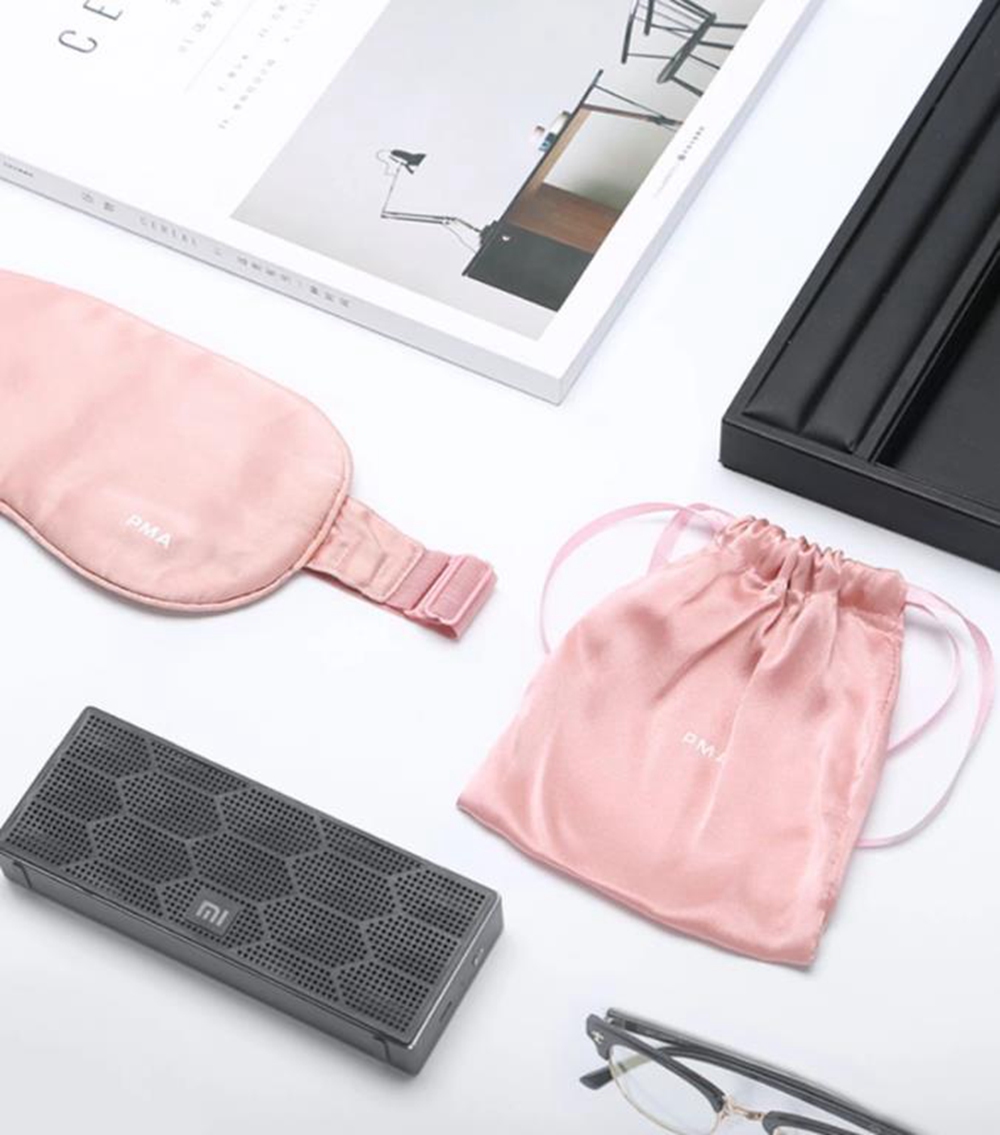 Xiaomi Heating Silk Eye Mask Double-sided Silk USB Charging Sleep Three Temperature Control - Pink