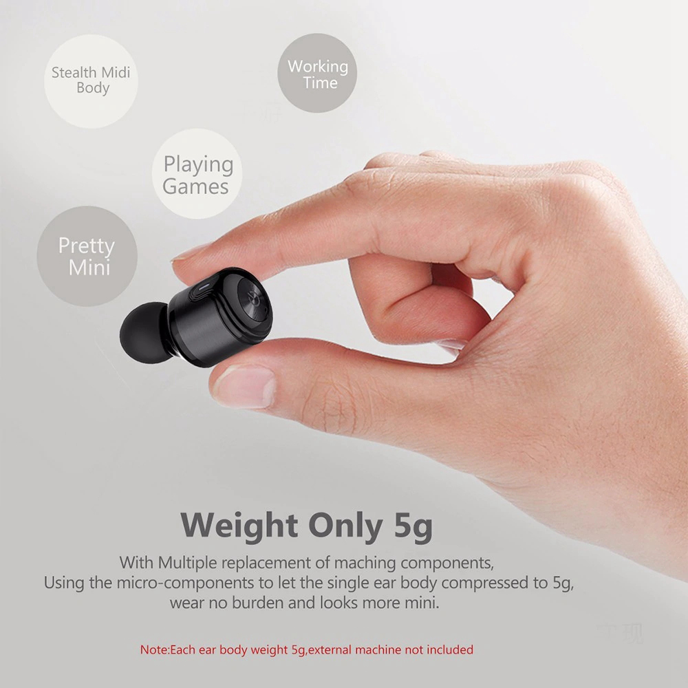 Awei T8 TWS Sport Bluetooth Earphone Black