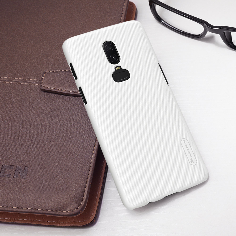 NILLKIN Hard Phone Case For Oneplus 6 Protective Back Cover - Black