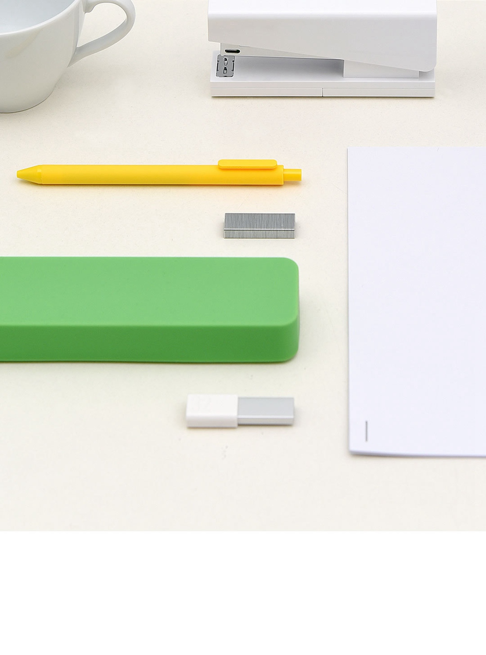 Xiaomi LEMO Stapler Bottom Stapler Nail Storage Interior Design Stapler Nail Remaining Quantity Reminder - White