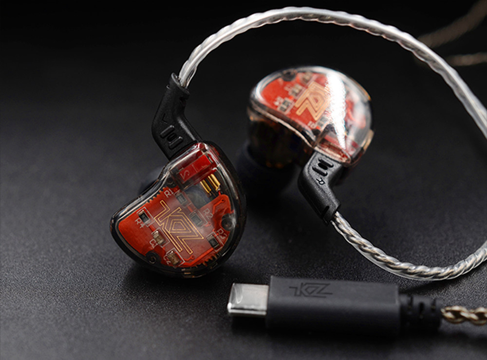 KZ ZST/ED12/ES3/ZSR/ZS10/ES4 Type-C HD Audio Decoding Silver Plated Upgrade Wire Cable Detachable for Headphones 0.7mm