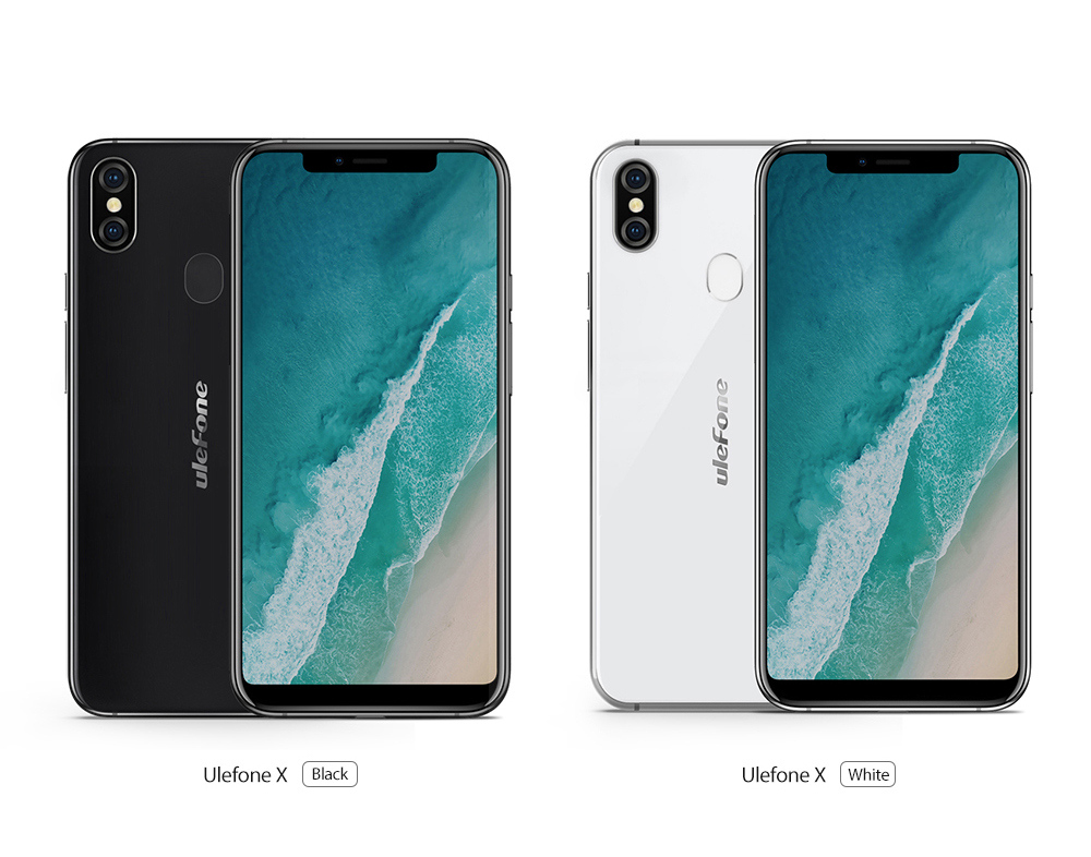 [HK Stock]Ulefone X 5.85 Inch 4G LTE Smartphone MTK6763 4GB 64GB 13.0MP+5.0MP Dual Rear Cameras Android 8.1 Face Unlock HD+ Screen - Black