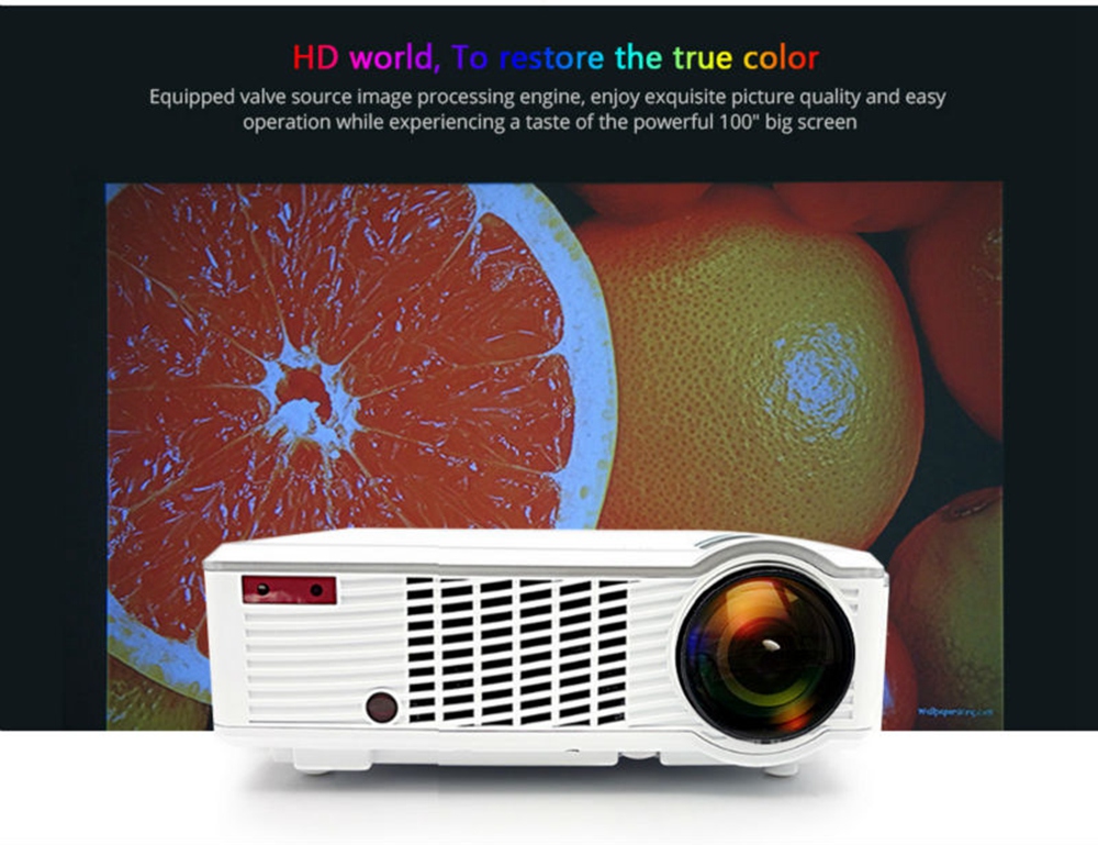 5-inch Screen Projector LED33-02 LCD Screen + LED Light - White