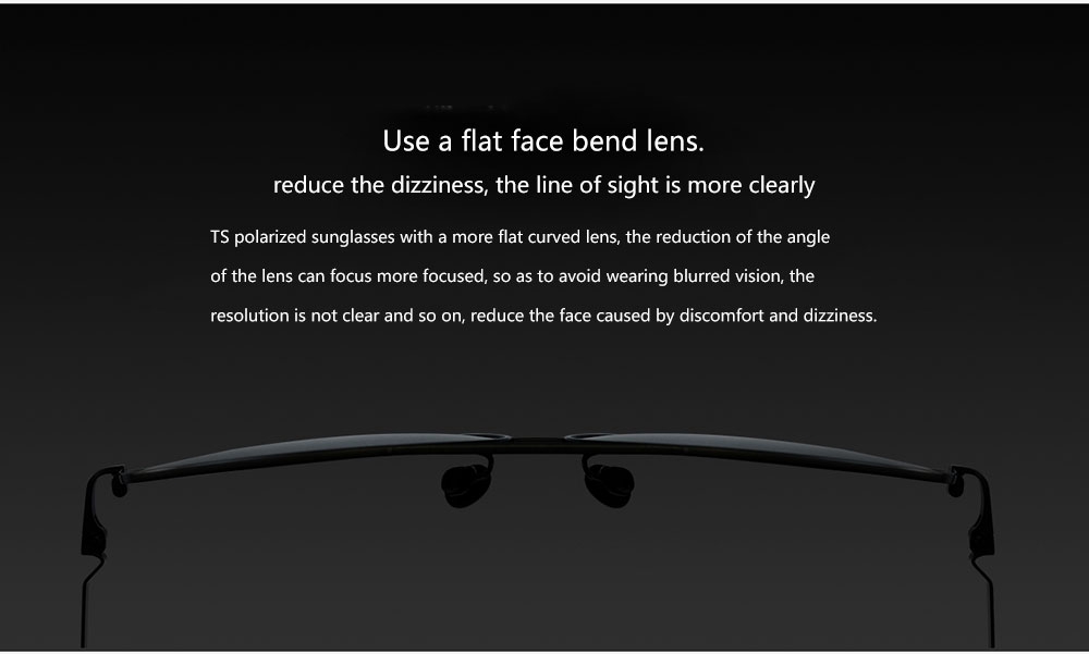 [HK Stock]Xiaomi Mijia TS Unisex Polarized Sunglasses Classic Exquisite Aviator Sunglasses For Men Women UV 400 6 Layer Coating 0.25 N Z-shaped Mirror - Black