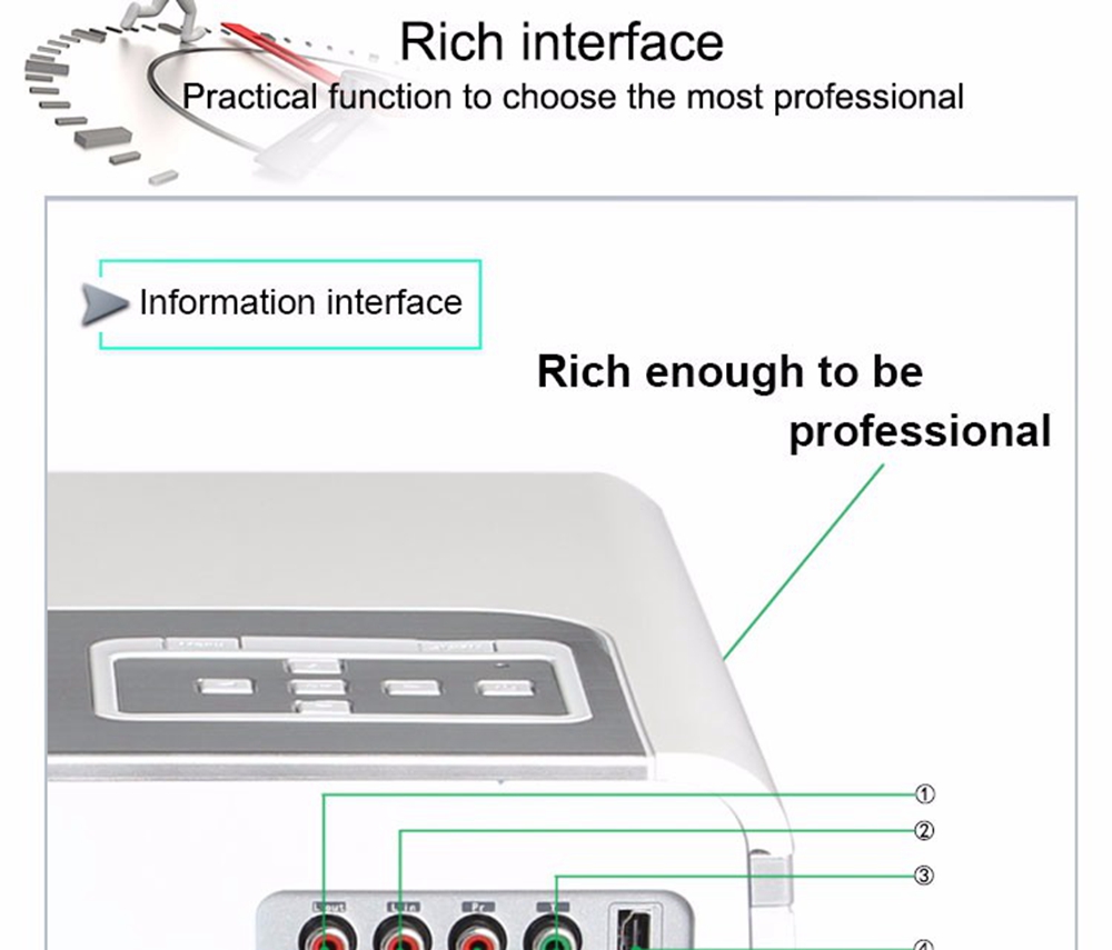 LED-86+ 5.8-inch Screen Projector LCD Screen + LED light - White