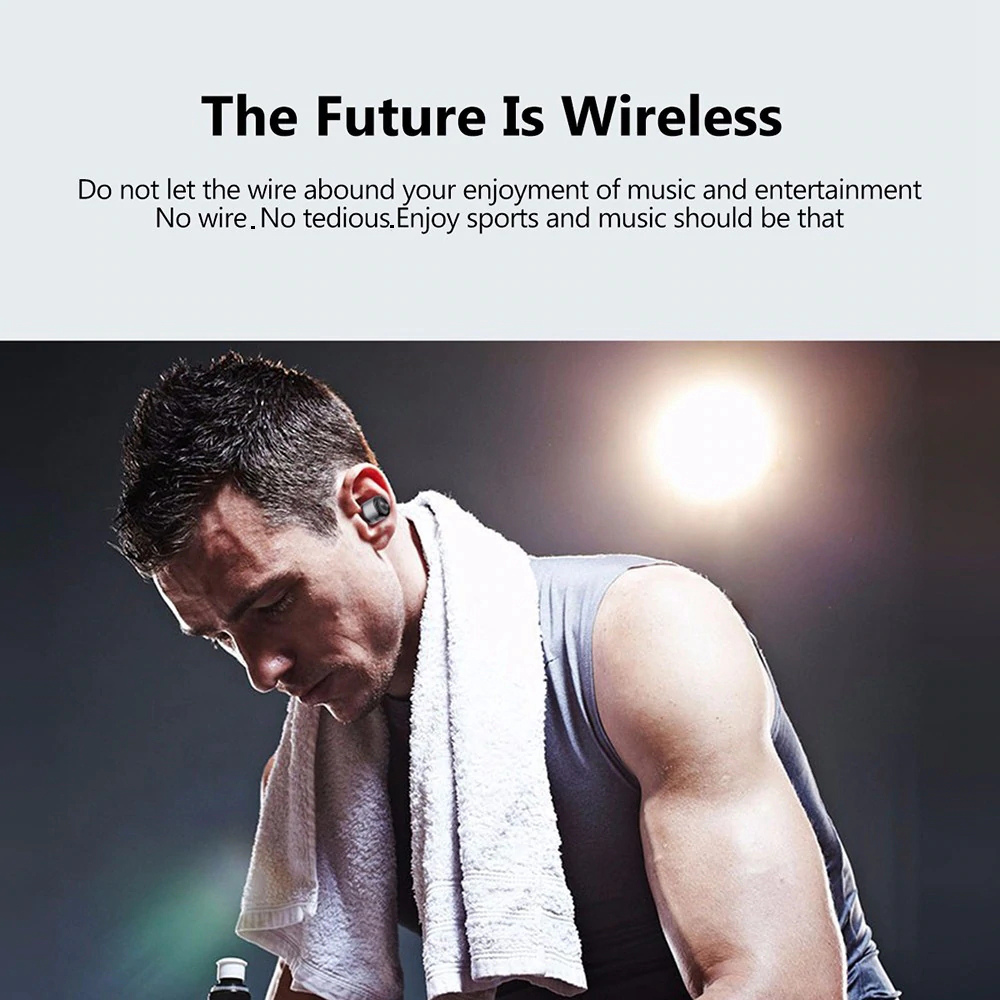 Original Awei T8 TWS Sport Wireless Bluetooth Earphones - Black