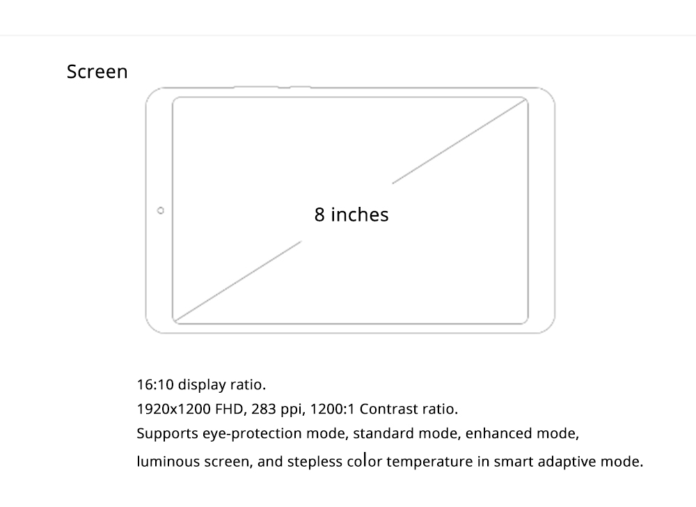 Xiaomi Mi Pad 4 WiFi 8.0 Inch 1920*1200 16:10 FHD Screen Qualcomm Snapdragon 660 4GB + 64GB 13MP Rear Camera 6000mAh MIUI 9 - Gold