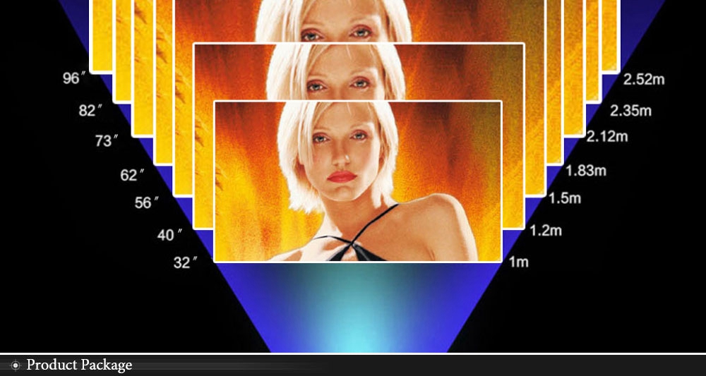 GP-9 4-inch Screen Projector LCD Screen + LED light - White