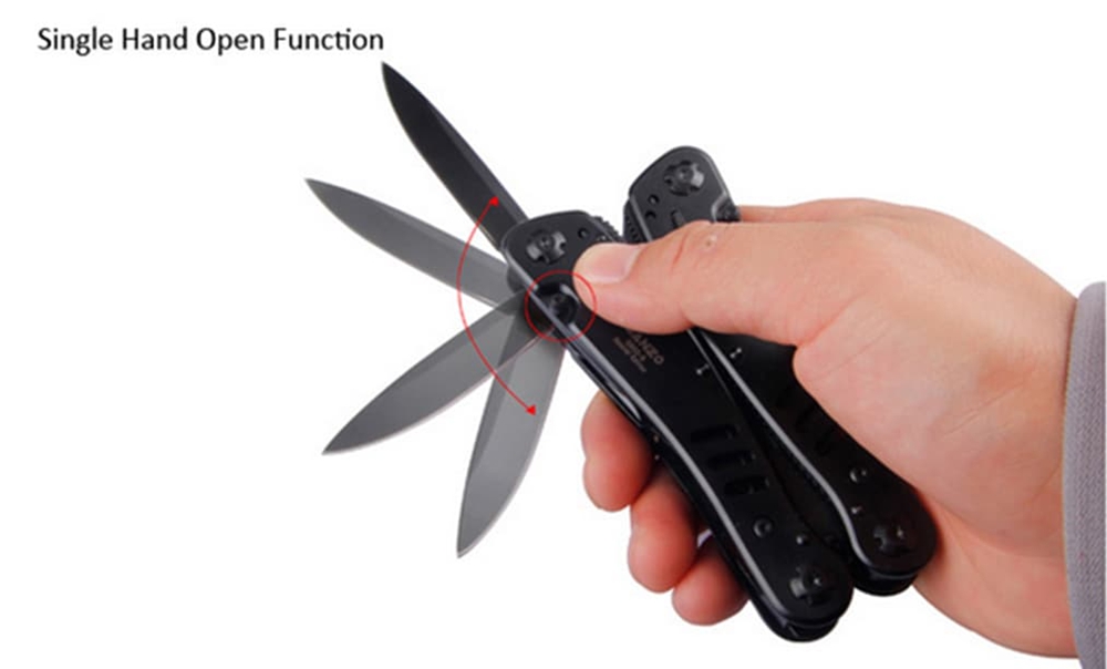 Ganzo G301-B Exquisite Multi Tool Pliers Auto Lock Design With Screwdriver Kit Rescue Tools For Outdoor Camping Hiking - Black
