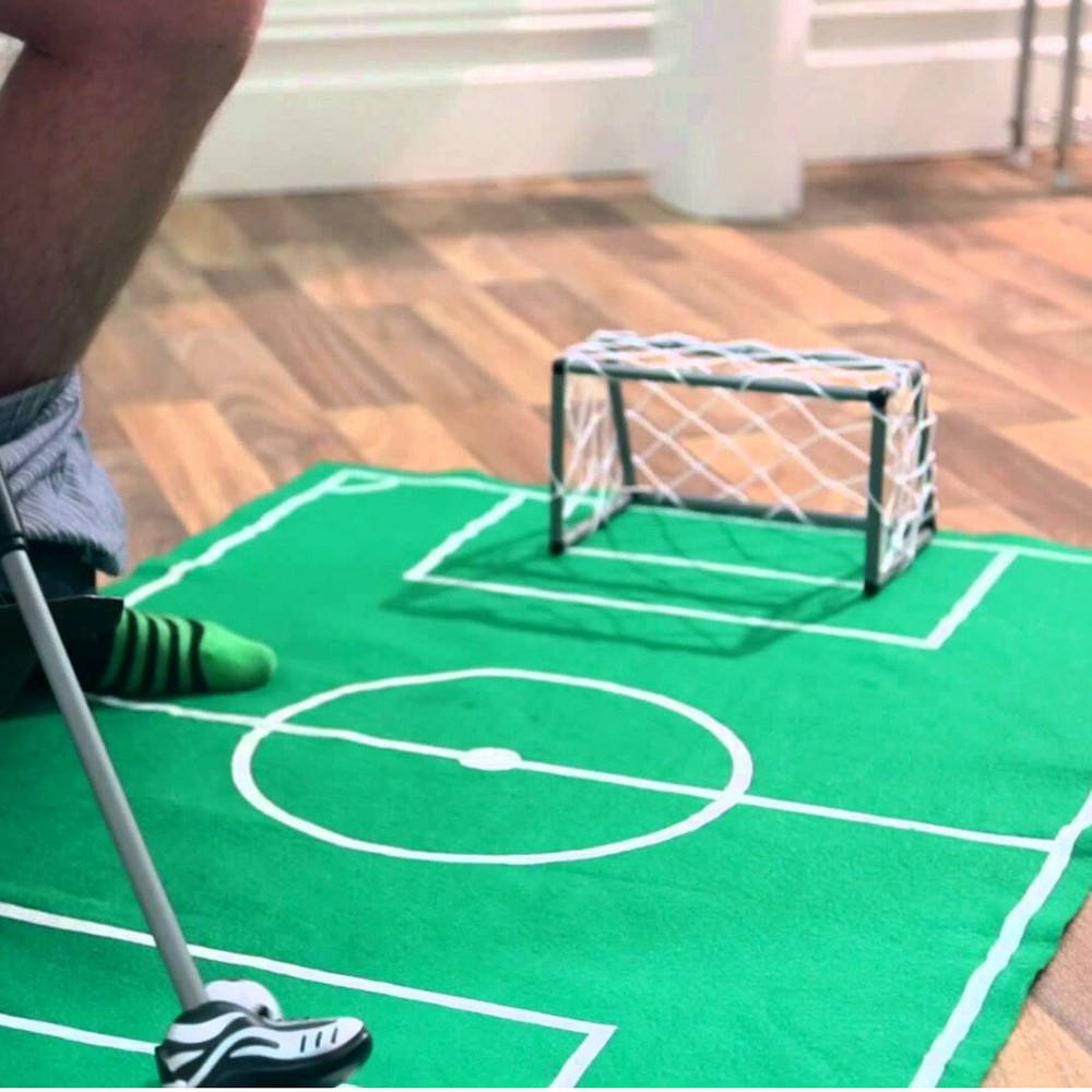 Novelty Bathroom Toilet Mini Football Goal Net Kit Trainer Funny Game Gift Toy - SPRING GREEN