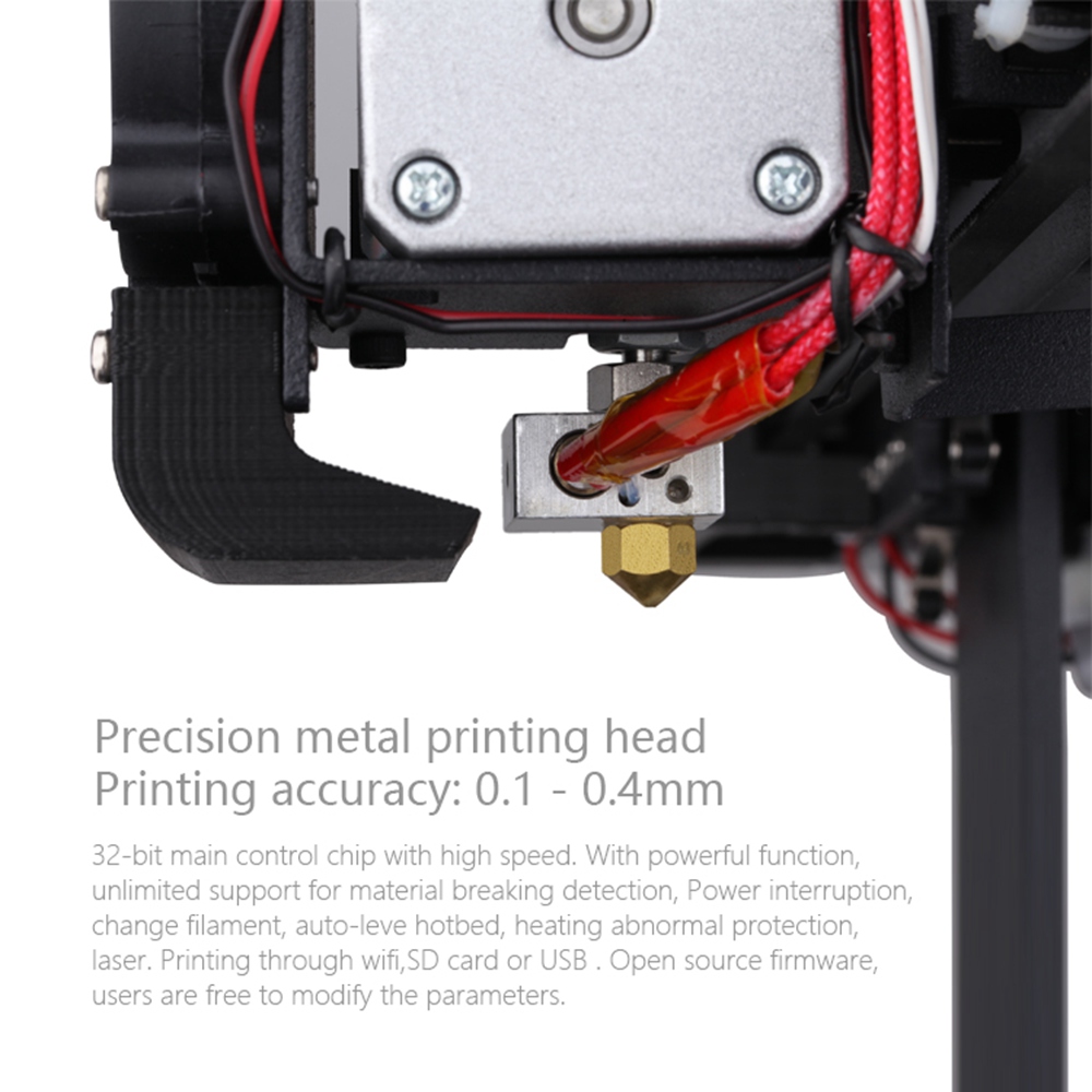 SUNKIN D220 Cloud-based DIY FDM 3D Printer 220*220*250mm - Black US Plug