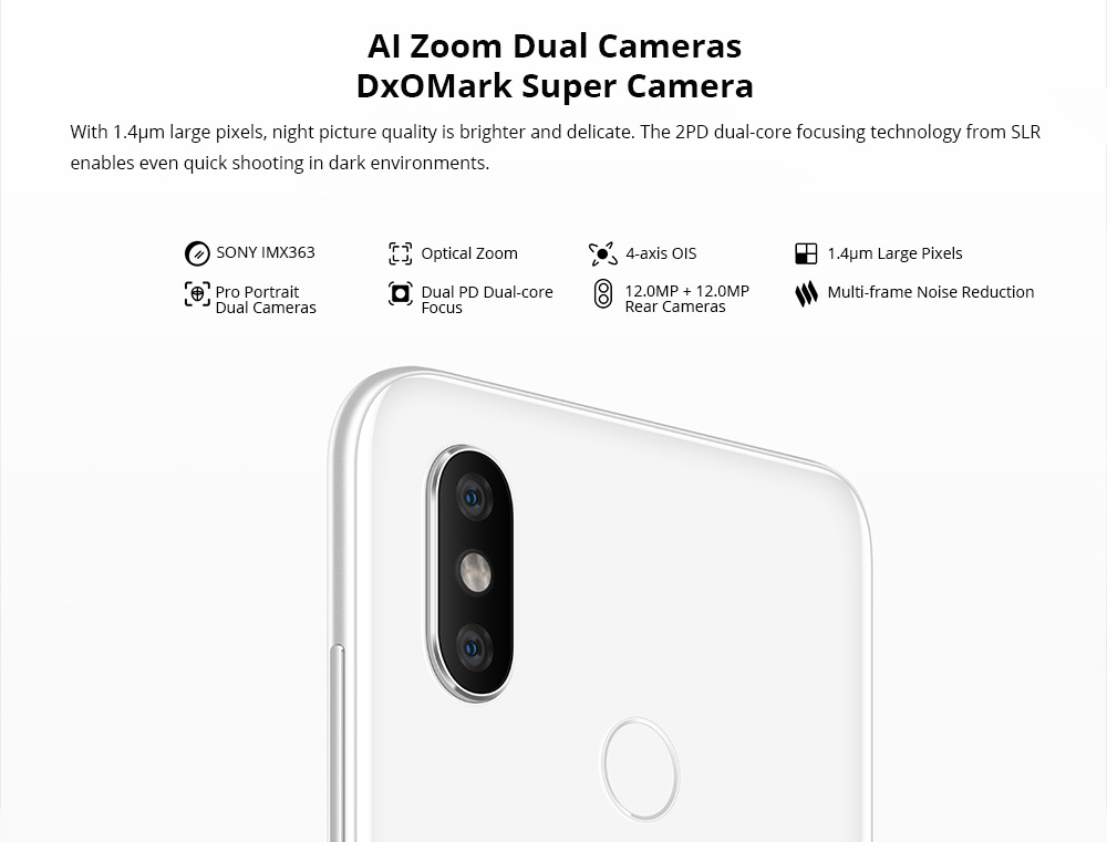 Xiaomi Mi8 6.21 Inch 4G LTE Smartphone Snapdragon 845 6GB 64GB Dual 12MP Rear Cameras MIUI 9 AMOLED Screen NFC Face ID Type-C Fast Charge - Black