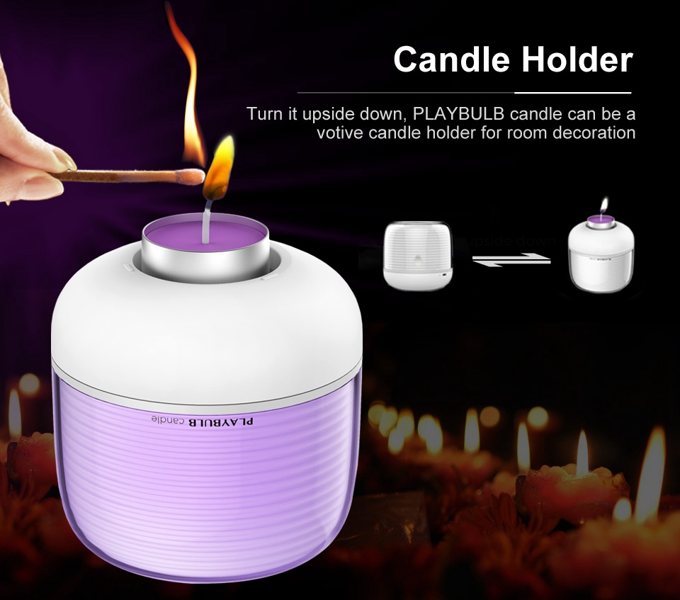 MIPOW BTL305 PLAYBULB Smart Remote Candle USB Charge Candle Holders Timer RGB Changeable Light Color Flameless LED Light