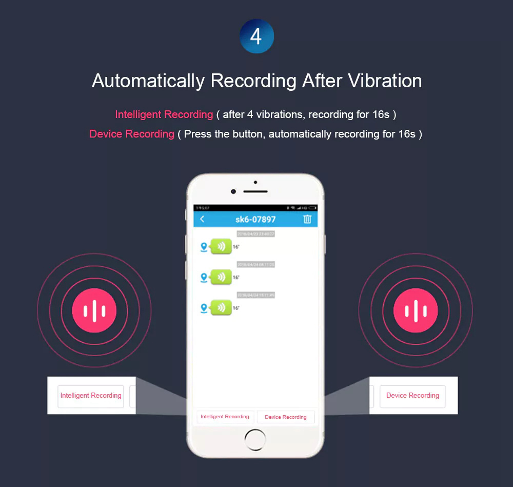 K6 Mini Vehicle Magnetic Anti-theft Locator GPS Positioner Electronic Fence Real-time Positioning Tamper Alarm - Black