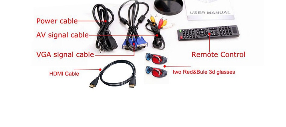 LED-96+ 5.8-inch Screen Projector LCD Screen + LED Light - White