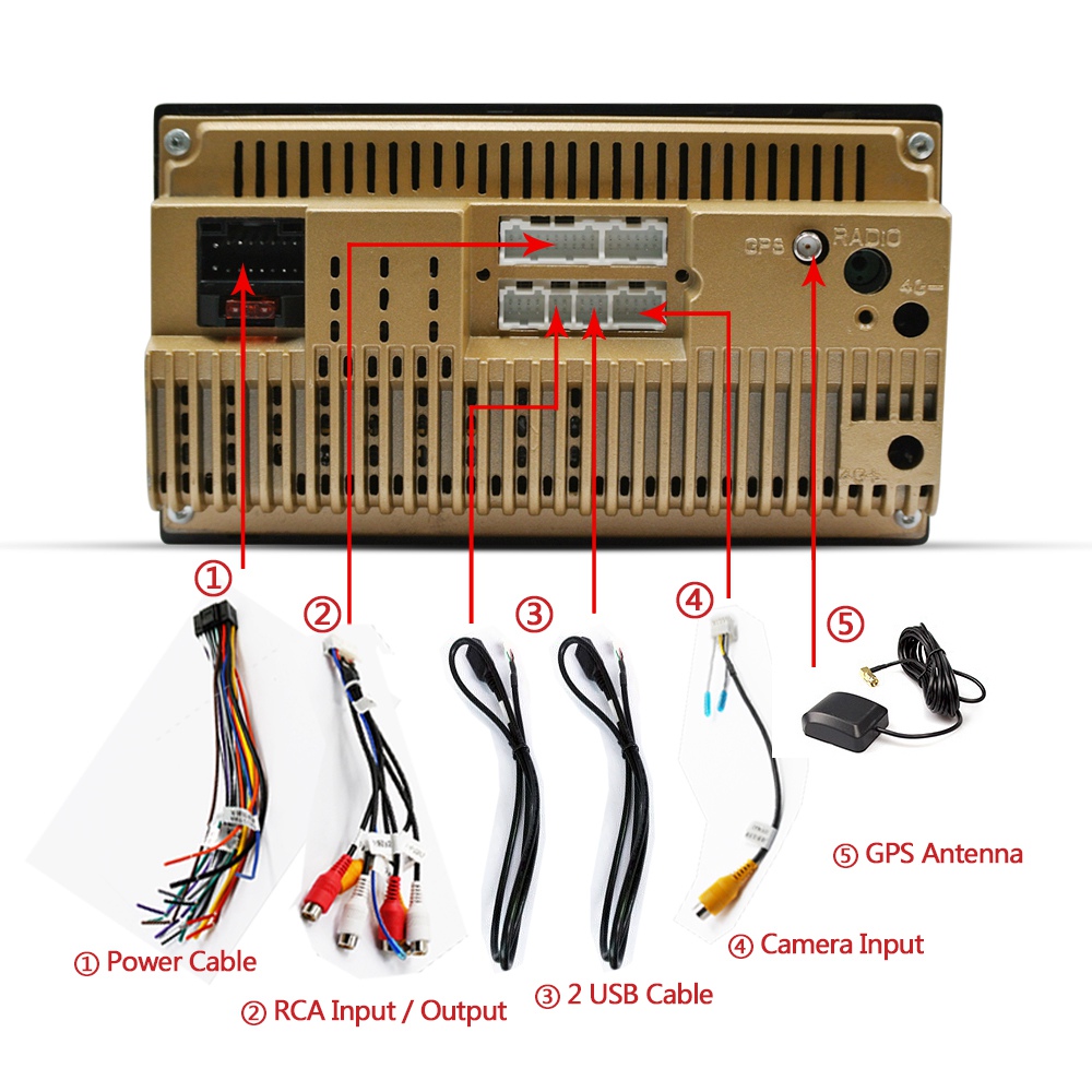 ML-CK1018 7.0 Inch 2-DIN Car Multimedia Player Bluetooth4.0 Built-in GPS Navigator FM Station WiFi Connection - Black