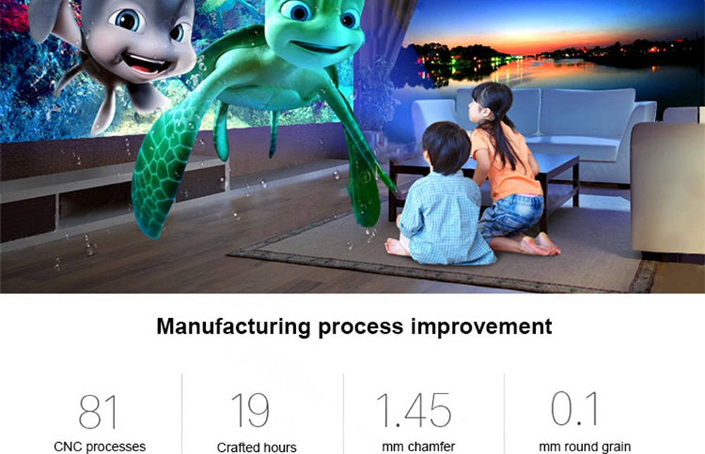 LED-86+WIFI 5.8-inch Screen Projector LCD Screen + LED light - White