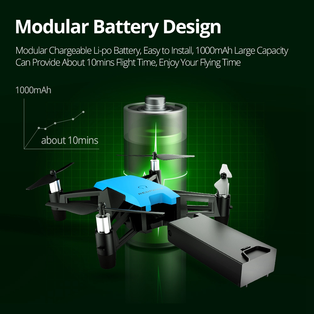 REDPAWZ R020 BLAST RC Quadcopter WIFI FPV 8520 Brushed Motor with HD 720P Wide-angle Camera Altitude Hold RTF - Blue