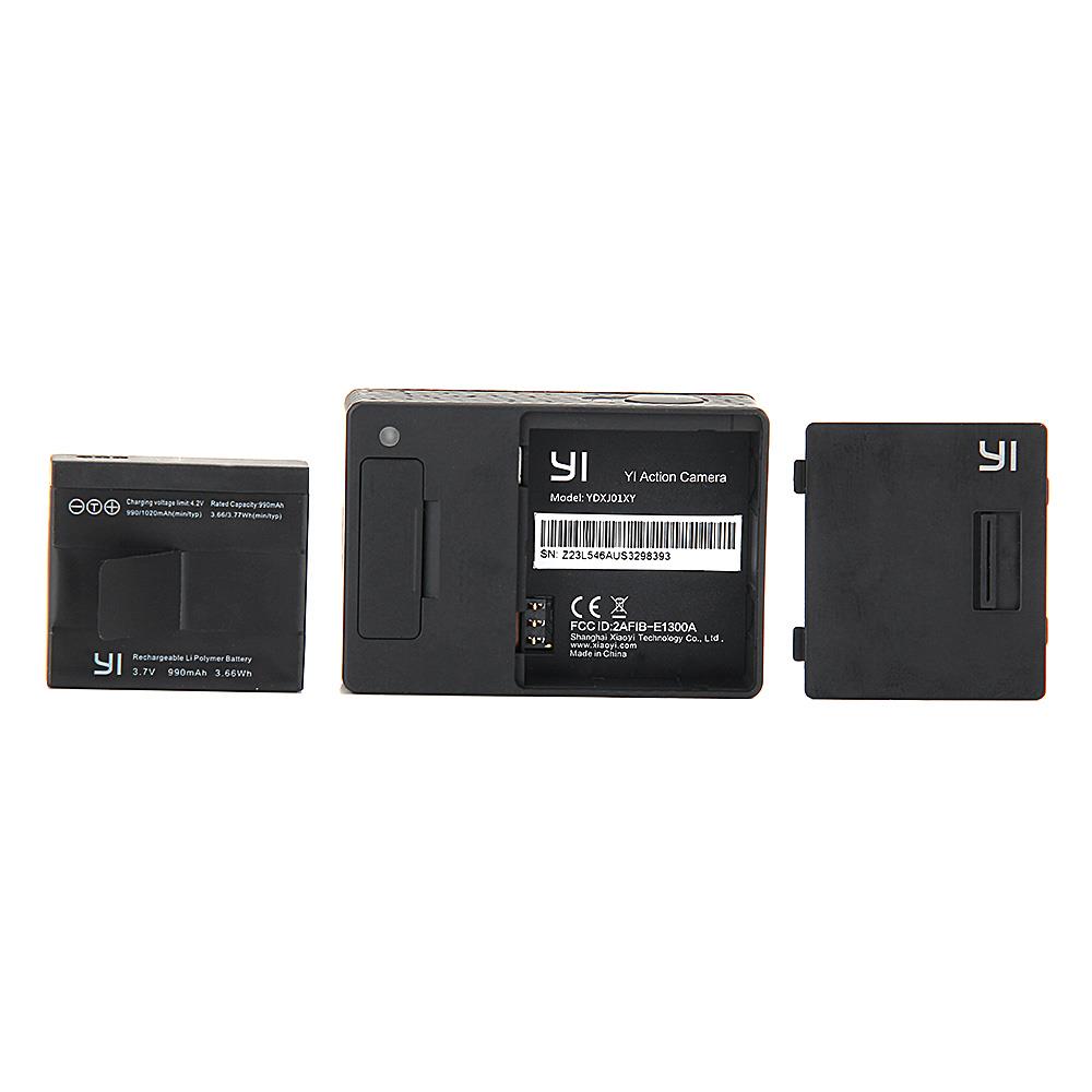 [HK Stock][Official E.U. Edition] Xiaomi Yi Action Camera With Waterproof Case Set Sports Camera WiFi BT4.0 16MP Sony Sensor Ambarella A7LS 1080P HD Video Recording - Black