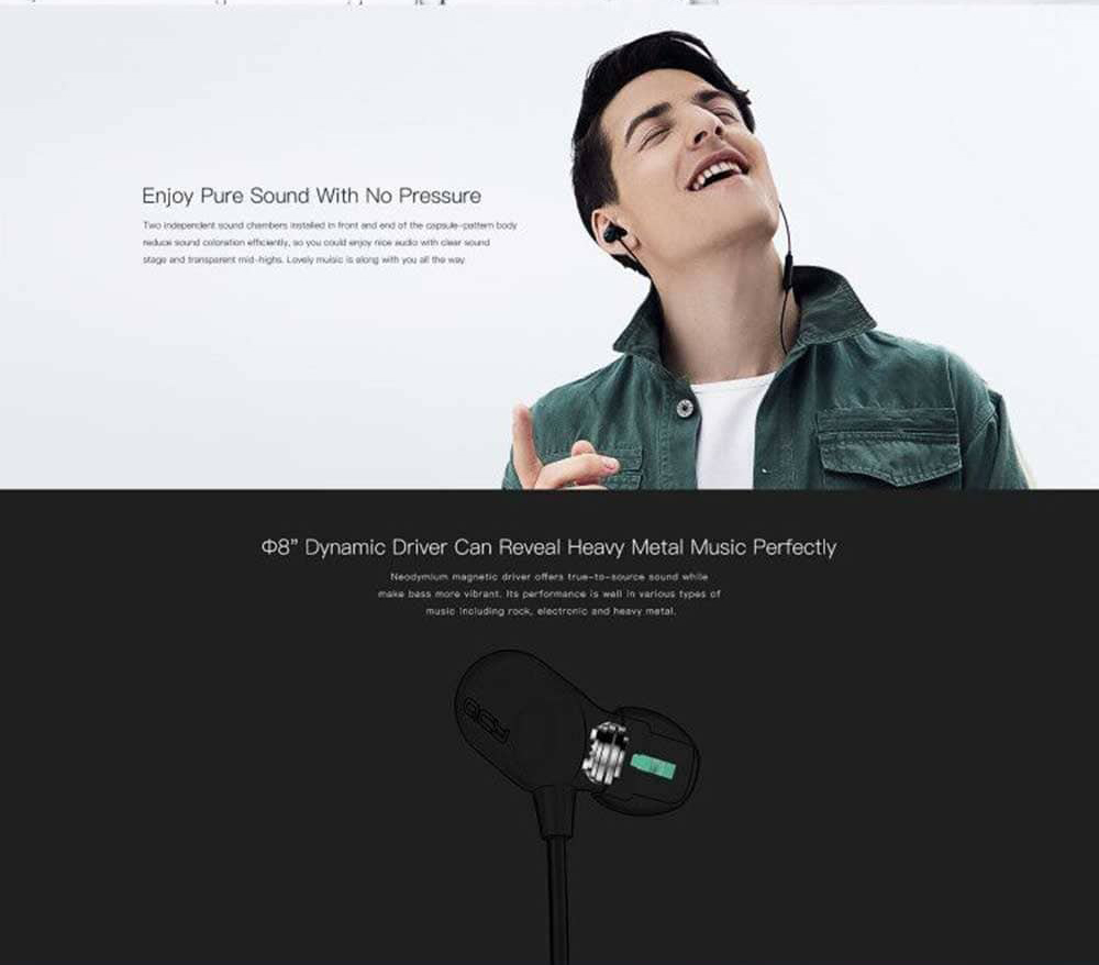 QCY S1 Mini Sweatproof Wireless Bluetooth Sport Earphones - Black