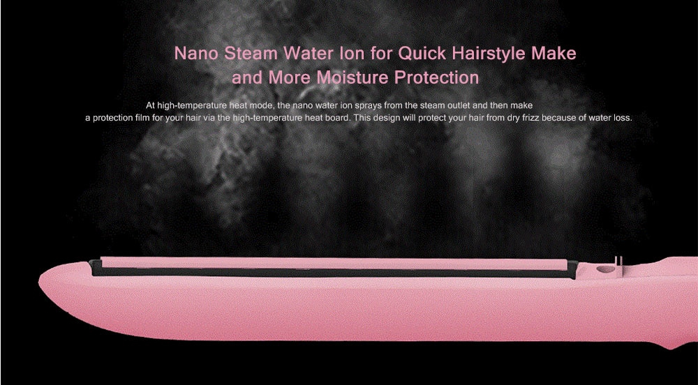 Xiaomi Yueli Hot Steam Hair Straightener Pink
