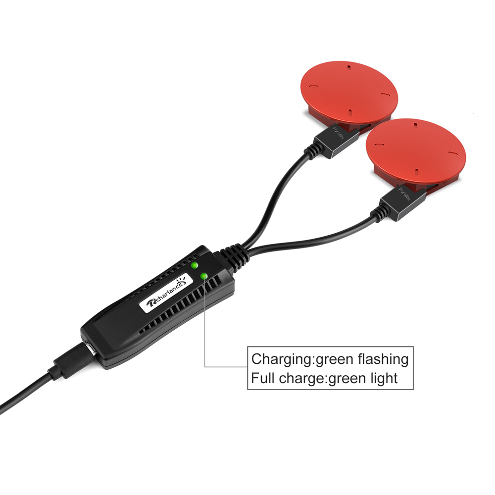 Rcharlance Accessory Set 2PCS Battery + Charger for Xiaomi MITU Drone RC Quadcopter