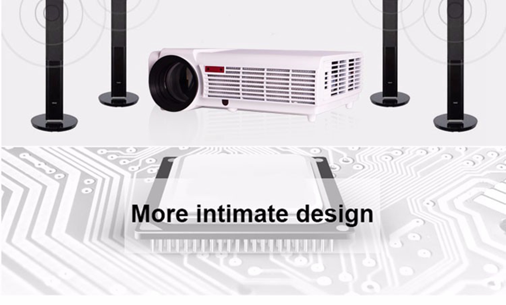 5.8-inch Screen Projector 96 LCD Screen + LED Light - White