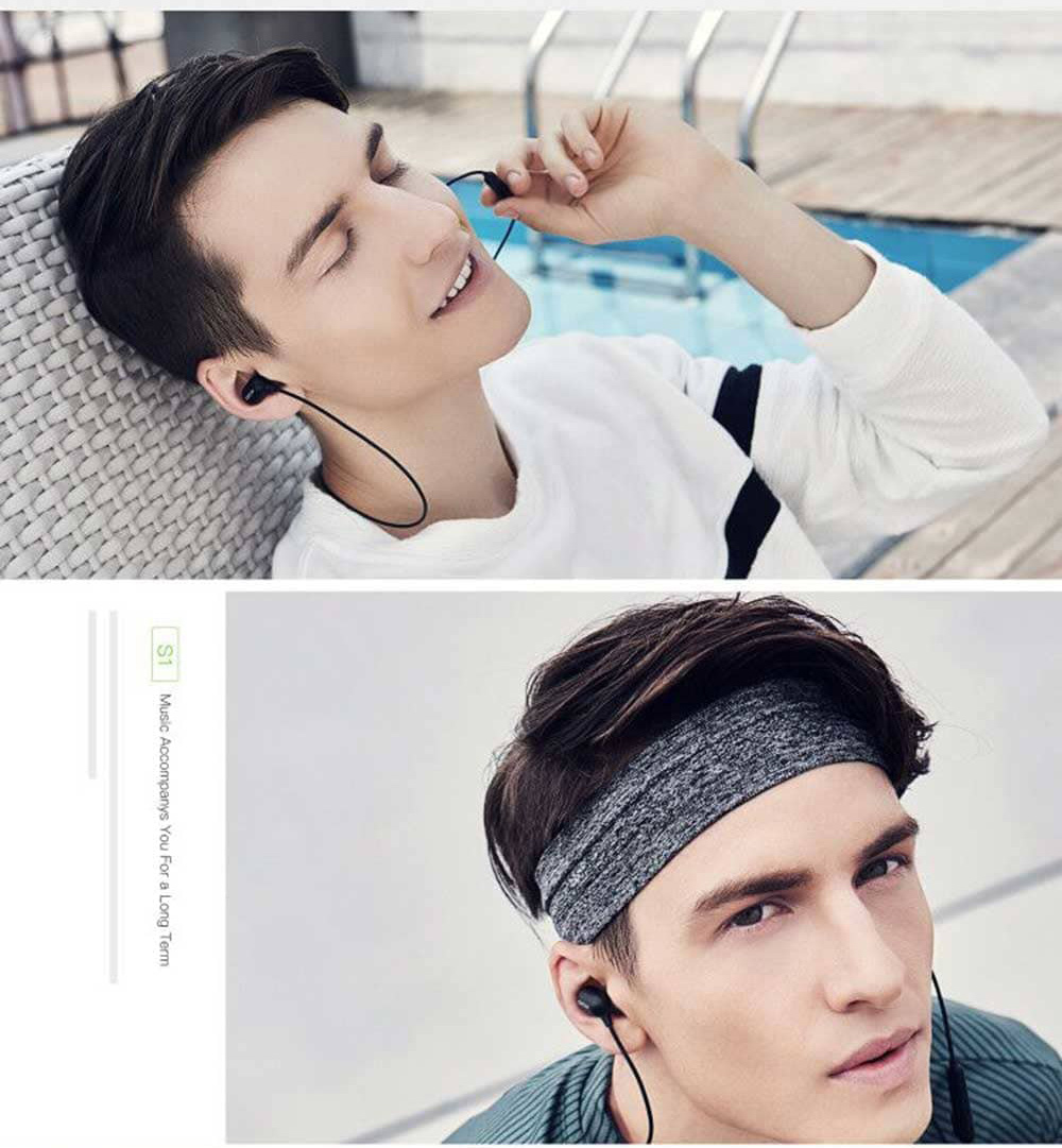 QCY S1 Mini Sweatproof Wireless Bluetooth Sport Earphones - Black