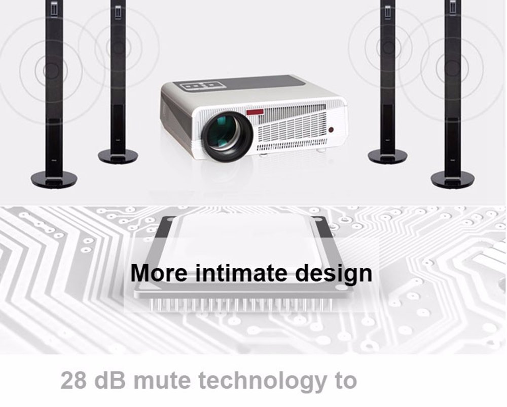 LED-86+ 5.8-inch Screen Projector LCD Screen + LED light - White