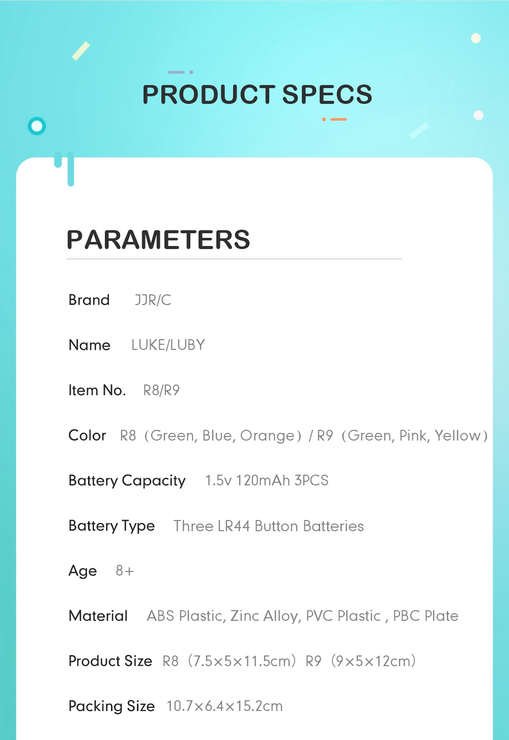 JJRC R8 LUKE Intelligent Robot Touch Response Alloy Body DIY Gesture RTR - Random Color