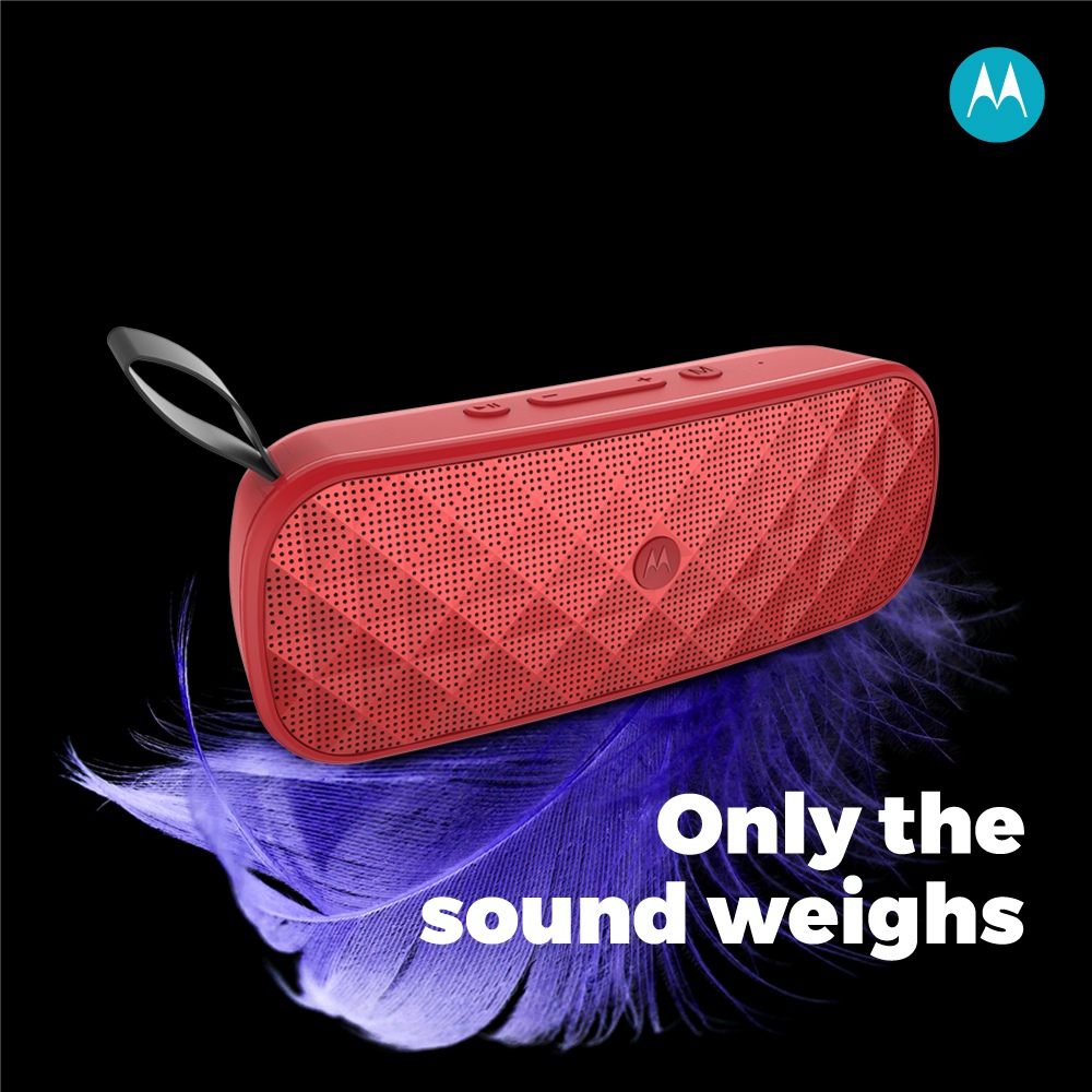 Motorola Sonic Play + 275 Bluetooth Speaker FM Enabled - Red