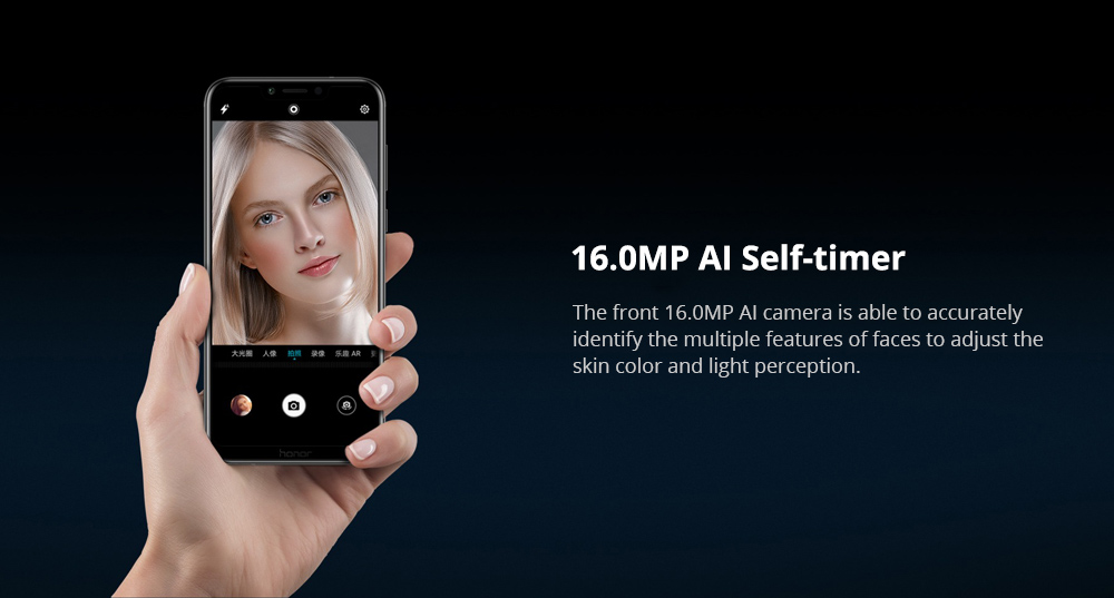 HUAWEI Honor Play 6.3 Inch 4G LTE Smartphone Kirin 970 6GB 64GB 16.0MP+2.0MP Dual Rear Camera Android 8.1 FHD+ Screen 3750mAh OTG Touch ID Type-C - Black