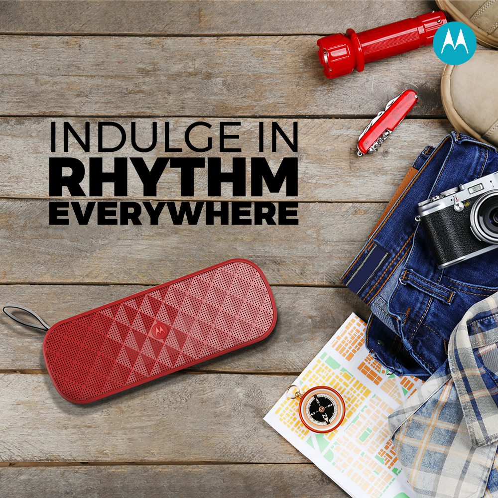 Motorola Sonic Play + 275 Bluetooth Speaker FM Enabled - Red