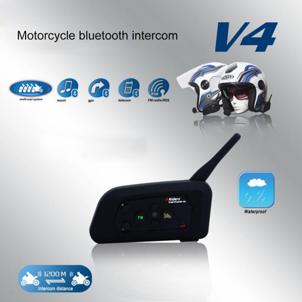 VNETPHONE V4 Kask motocyklowy Interkom Bluetooth V3.0 Vnetphone nowy! motocykl kask motocyklowy zestaw słuchawkowy