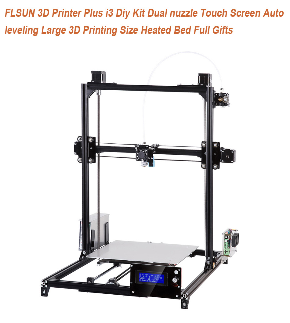 [HK Stock] FLSUN 3D Printer Plus i3 DIY Kit Auto leveling 3D Printing Size 300X300X420 Heated Bed Full Gifts