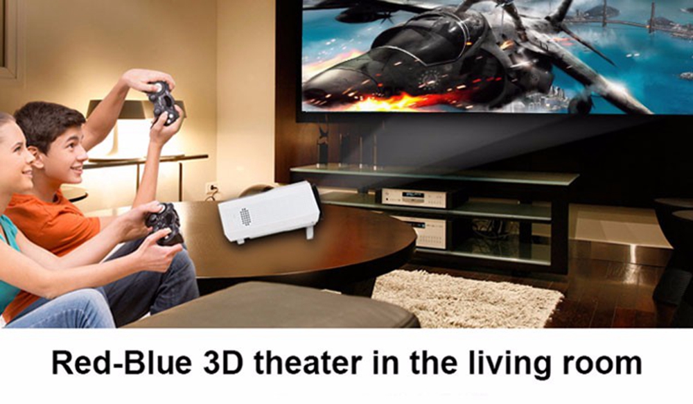 5.8-inch Screen Projector 96 LCD Screen + LED Light - White