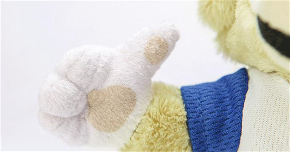 25cm Creative Cartoon Football Wolf Plush Doll Toy - MULTI