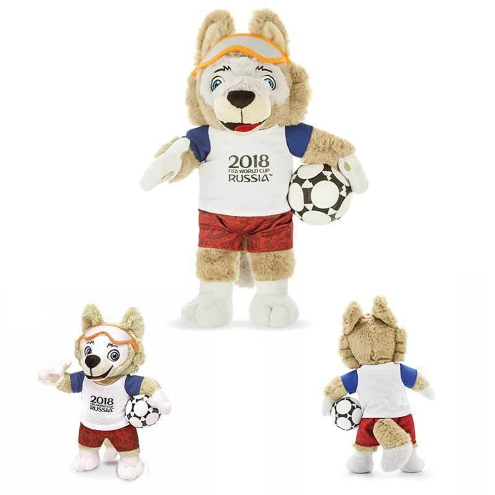25cm Creative Cartoon Football Wolf Plush Doll Toy - MULTI