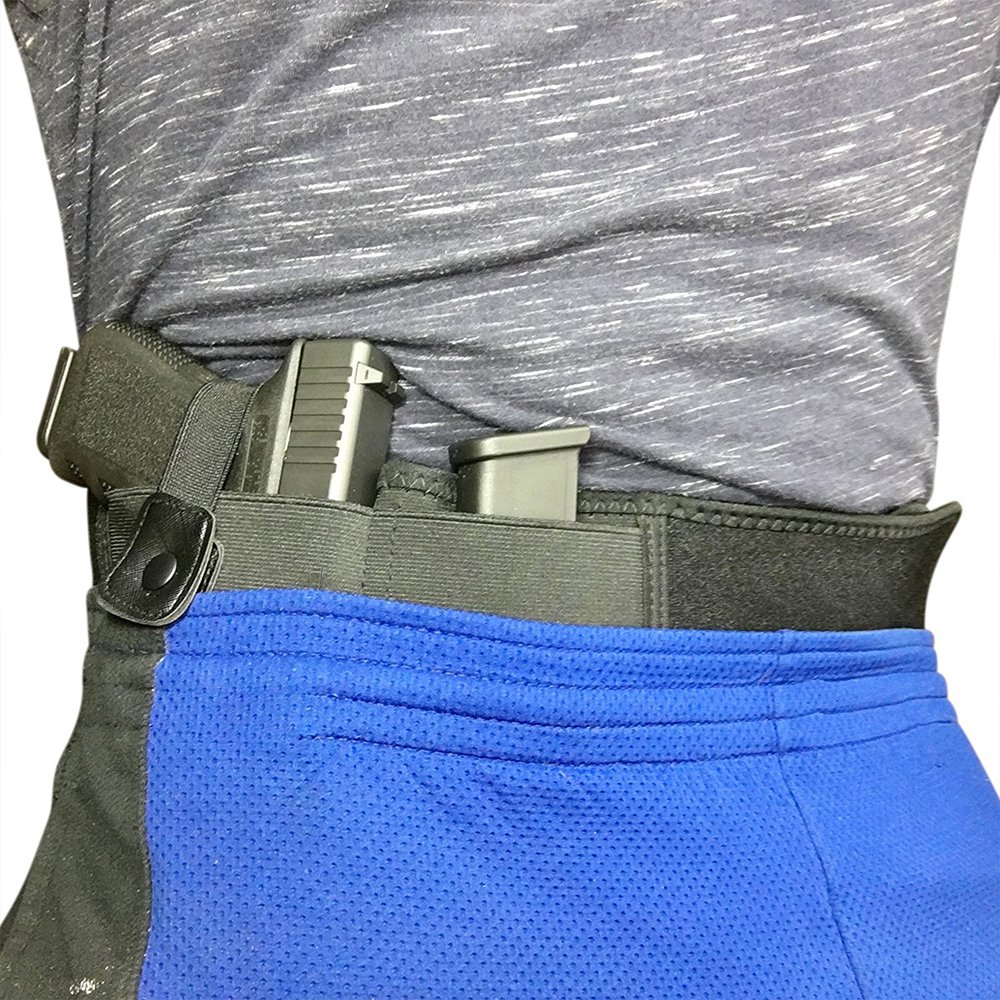 Belly Band Holster For Concealed Carry IWB Holster Waistband Handgun Carrying System Composite Diving Holster - Black