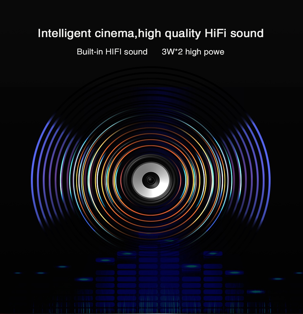 5.8-inch Screen Projector M5 LCD Screen + LED light - Black