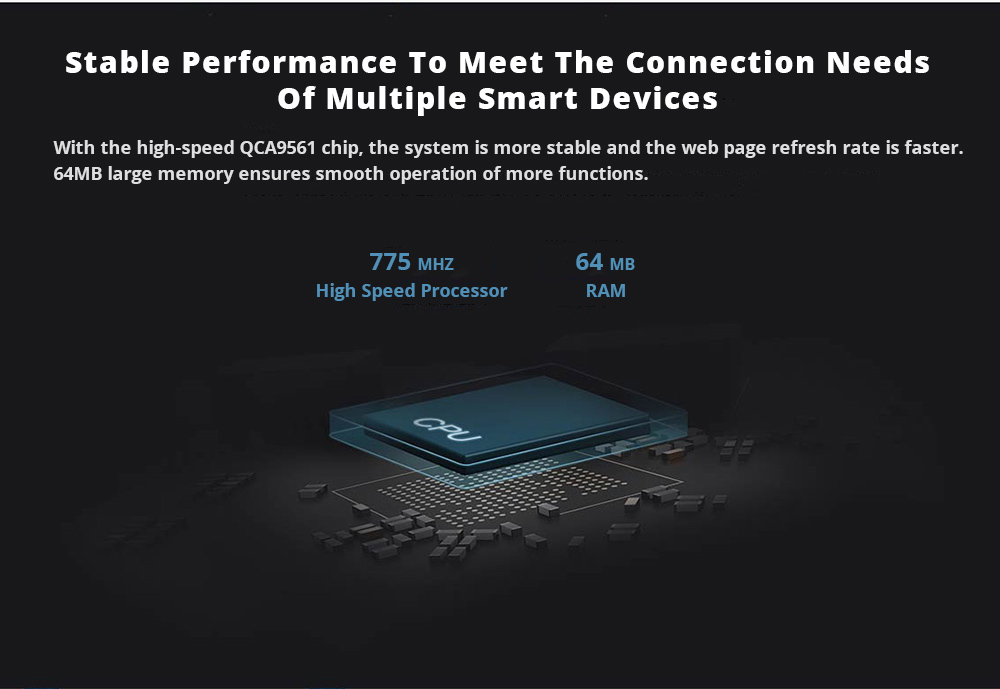 Xiaomi Router 4Q MiNET One-click Connection With Smart Devices High Gain Omnidirectional 3 Antenna Wide Coverage - Blue