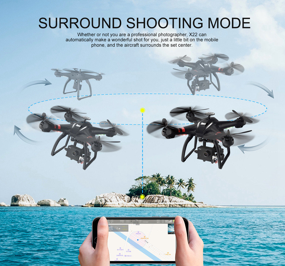 BAYANGTOYS X22 Dual GPS WIFI FPV Brushless Drone with 3-Axis Gimbal 1080P HD Camera RC Quadcopter RTF