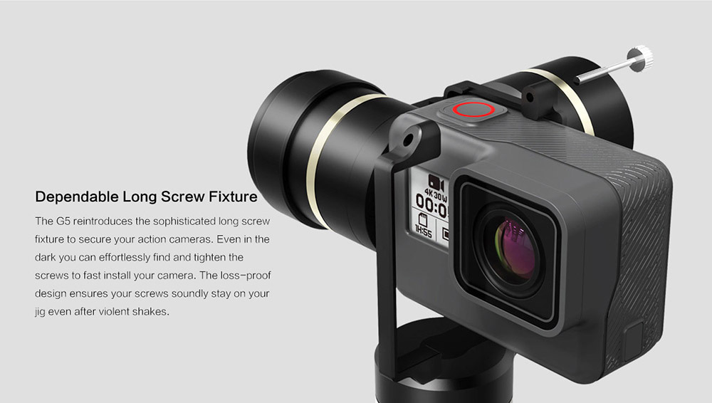 [HK Stock]Feiyu Tech G5 V2 3-Axis Splash-proof Brushless Handheld Gimbal for Gopro HERO 6/5/4/3 Action Cameras of Similar Size