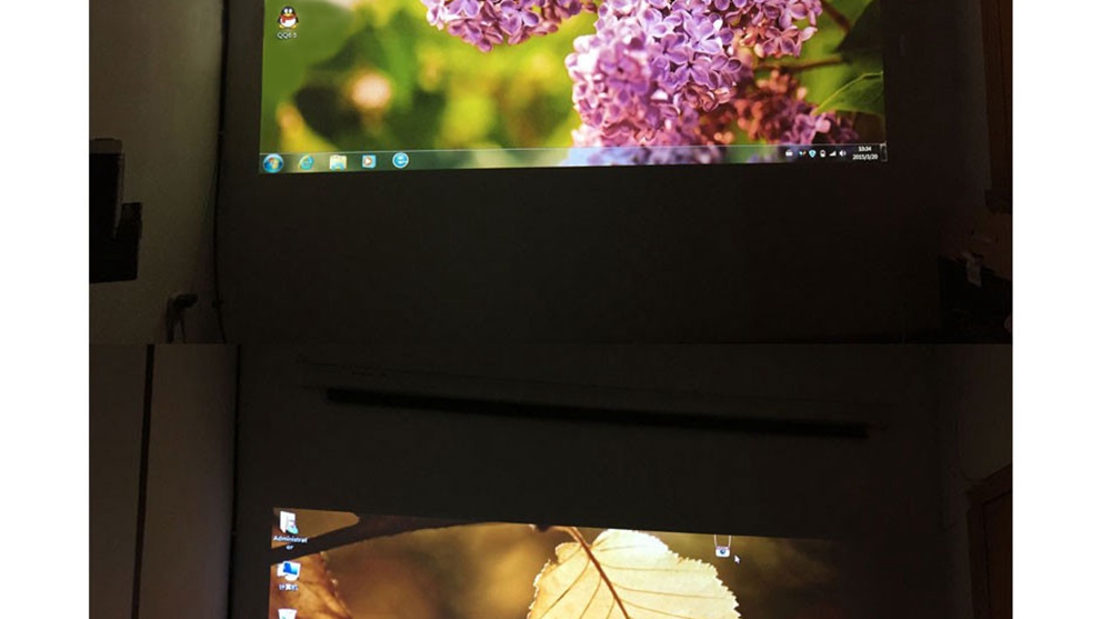 LED-96+WIFI 5.8-inch Screen Projector LCD Screen + LED light - White