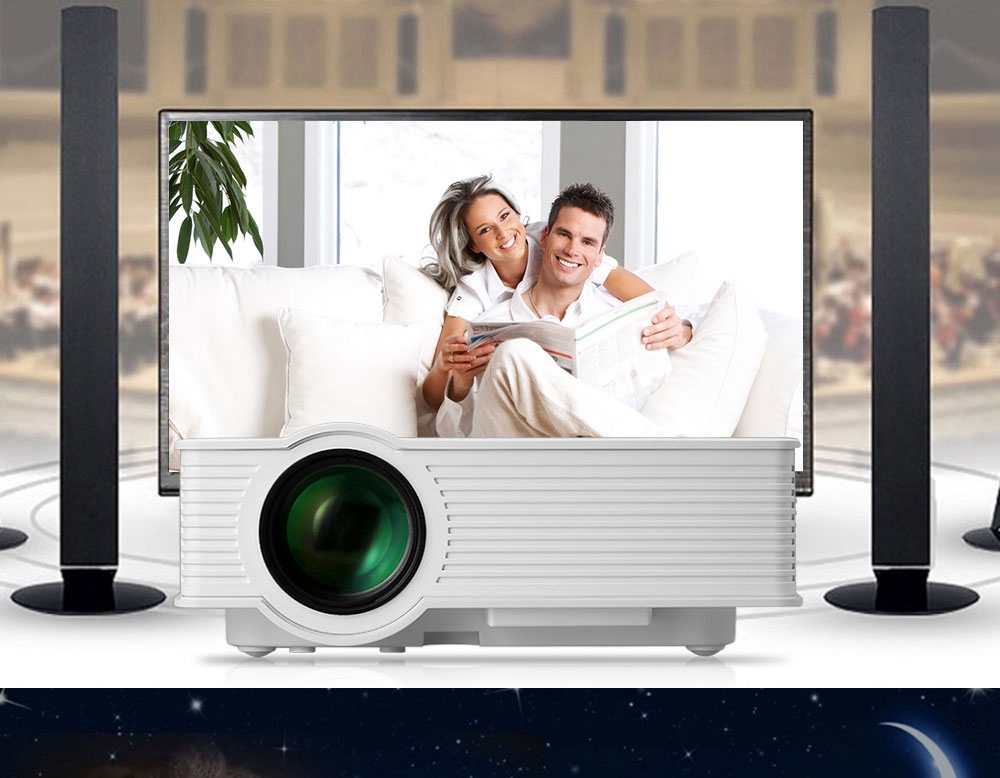 GP-9 4-inch Screen Projector LCD Screen + LED light - White