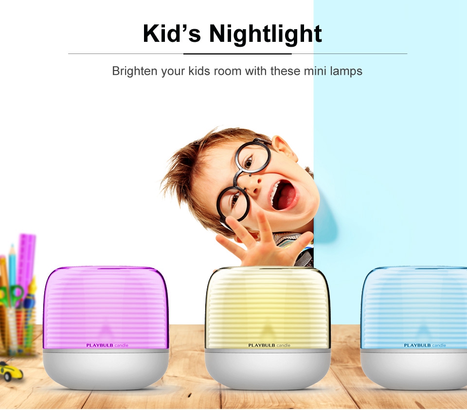 MIPOW BTL305 PLAYBULB Smart Remote Candle USB Charge Candle Holders Timer RGB Changeable Light Color Flameless LED Light