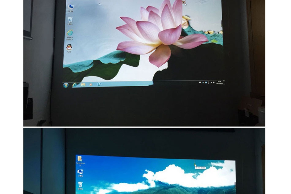 LED-96+WIFI 5.8-inch Screen Projector LCD Screen + LED light - White
