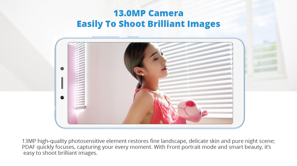 Xiaomi Redmi 6A 5.45 Inch 4G LTE Smartphone MTK Helio A22 2GB 16GB 13.0MP Camera MIUI 9 OS 18:9 Screen AI Face Unlock - Pink