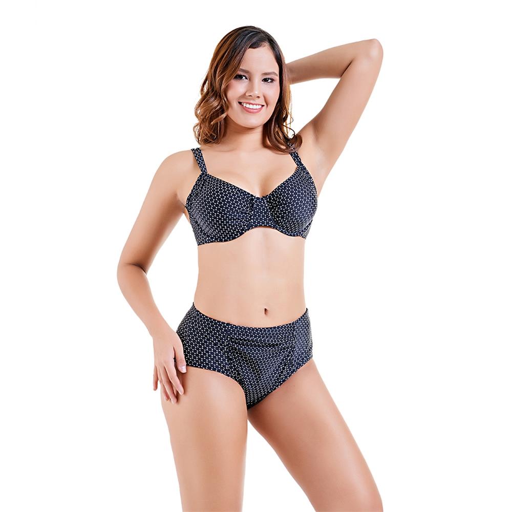 Women Sexy Fashion Comfortable Swimwear Big Size Swimsuit Plus XL - Black
